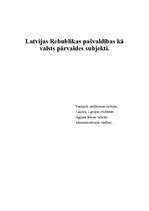 Research Papers 'Latvijas Rebublikas pašvaldības kā valsts pārvaldes subjekti', 17.