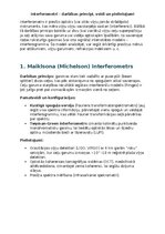 Summaries, Notes 'Interferometri – darbības principi, veidi un pielietojumi', 1.