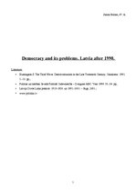 Essays 'Democracy and Its Problems. Latvia after 1990', 1.