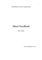 Summaries, Notes 'Home Reading. Swedbank', 1.