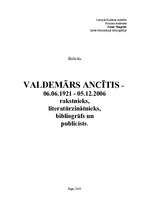 Research Papers 'Valdemārs Ancītis', 1.