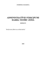Research Papers 'Administratīvie pārkāpumi darba tiesību jomā', 1.