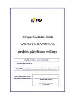 Samples 'ESF finansēto projektu pieteikuma sastādīšanas paraugs', 1.