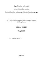 Research Papers 'A/s "Latvijas balzams" mārketinga vides un stratēģijas analīze un darbības plāno', 1.