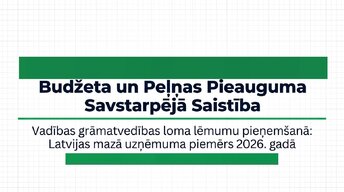 Presentations 'Budžeta un peļņas pieauguma savstarpējā saistība', 1.