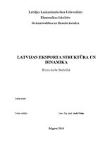 Research Papers 'Latvijas eksporta struktūra un dinamika', 1.