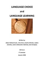 Research Papers 'Language Choice and Language Learning', 1.
