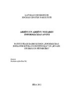 Research Papers 'Arhīvi un arhīvu nozares informācijas avoti', 1.