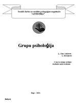 Research Papers 'Grupu psiholoģija', 1.
