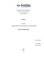 Essays 'Žestu komunikācija', 1.