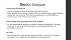 Presentations 'Binokļi', 9.