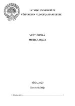 Research Papers 'Vēsturiskā metroloģija', 1.