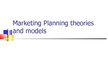 Presentations 'Marketing Planning Theories and Models', 1.