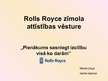 Presentations 'Rolls Royce zīmola attīstības vēsture', 1.
