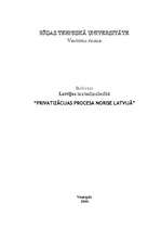 Research Papers 'Privatizācijas procesa norise Latvijā', 1.