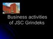 Presentations 'Business Activities of JSC "Grindeks"', 1.