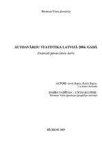 Research Papers 'Autoavāriju statistika Latvijā 2004.gadā', 1.