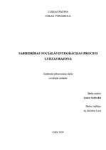 Research Papers 'Sabiedrības sociālās integrācijas procesi Ludzas rajonā', 1.