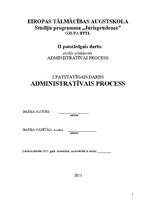 Summaries, Notes 'Administratīvais process', 1.