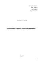 Research Papers 'Arturs Ozols „Latviešu tautasdziesmu valoda”', 1.
