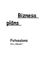 Business Plans 'Fotosalons SIA "Minoks"', 1.