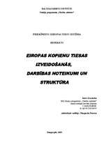 Research Papers 'Eiropas kopienu tiesas izveidošanās, darbības noteikumi un struktūra', 1.