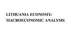 Presentations 'Economic Development of Lithuania - Macroeconomic Analysis', 14.