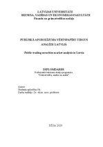 Term Papers 'Publiskā apgrozījuma vērtspapīru tirgus analīze Latvijā', 1.