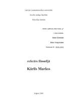 Research Papers 'Kārlis Markss', 1.