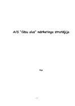 Research Papers 'A/S “Cēsu alus” mārketinga stratēģija', 1.