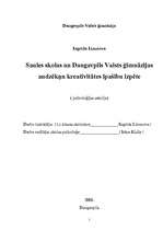 Research Papers 'Saules skolas un Daugavpils Valsts ģimnāzijas audzēkņu kreativitātes īpašību izp', 1.