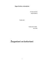 Research Papers 'Barbarismi un žargonismi', 1.