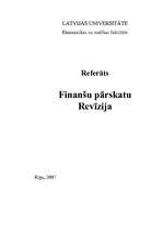 Research Papers 'Finanšu pārskatu revīzija', 1.