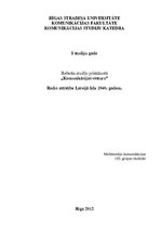 Research Papers 'Radio attīstība Latvijā līdz 1940.gadam', 1.