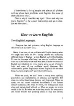 Research Papers 'How We Learn English. Two English Languages', 1.