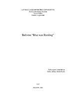 Research Papers 'Baltvīna šķirne "Riesling" un vīns "Blue nun Riesling"', 1.