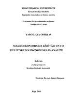 Research Papers 'Makroekonomiskie rādītāji un to pielietojums Latvijas ekonomikas analīzē', 1.