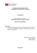 Essays 'Sabiedrisko attiecību metodes un principi', 1.
