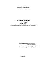 Research Papers 'Kulta vietas Latvijā', 1.