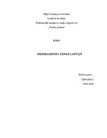 Essays 'Medikamentu cenas Latvijā', 1.