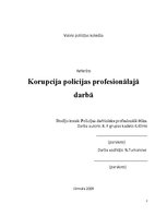 Research Papers 'Korupcija policijas profesionālajā darbā', 2.