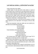 Essays 'A.Pumpura eposa "Lāčplēsis" analīze', 1.