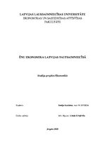 Research Papers 'Ēnu ekonomika Latvijas tautsaimniecībā', 1.