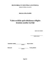 Term Papers 'Valsts sociālās apdrošināšanas obligāto iemaksu analīze Latvijā', 1.