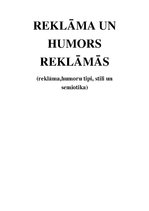 Research Papers 'Reklāma un humors reklāmās', 1.