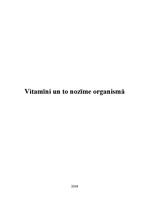 Research Papers 'Vitamīni un to nozīme organismā', 1.