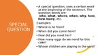 Presentations 'Different types of questions', 3.