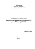 Essays 'Sabiedrisko attiecību darba raksturojumi Latvijas presē 2010.gada publikācijās', 1.