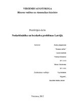Research Papers 'Nodarbinātība un bezdarba problēmas Latvijā', 1.