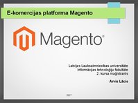 Presentations 'E-komercijas platforma Magento', 1.
